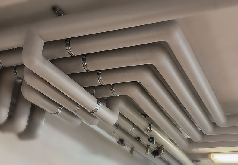 Insulation crew working on construction project