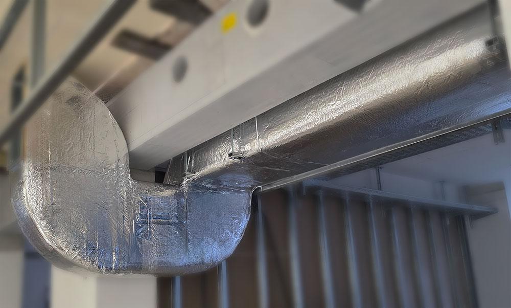Ventilation duct insulation project