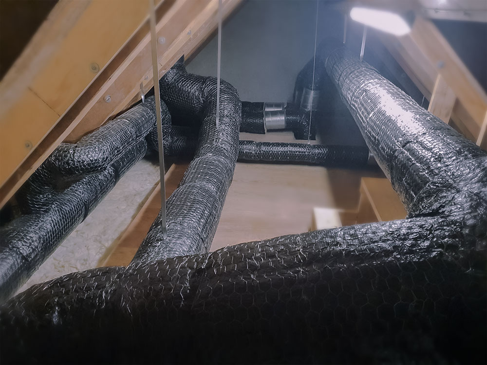 Wire mat insulation installation detail